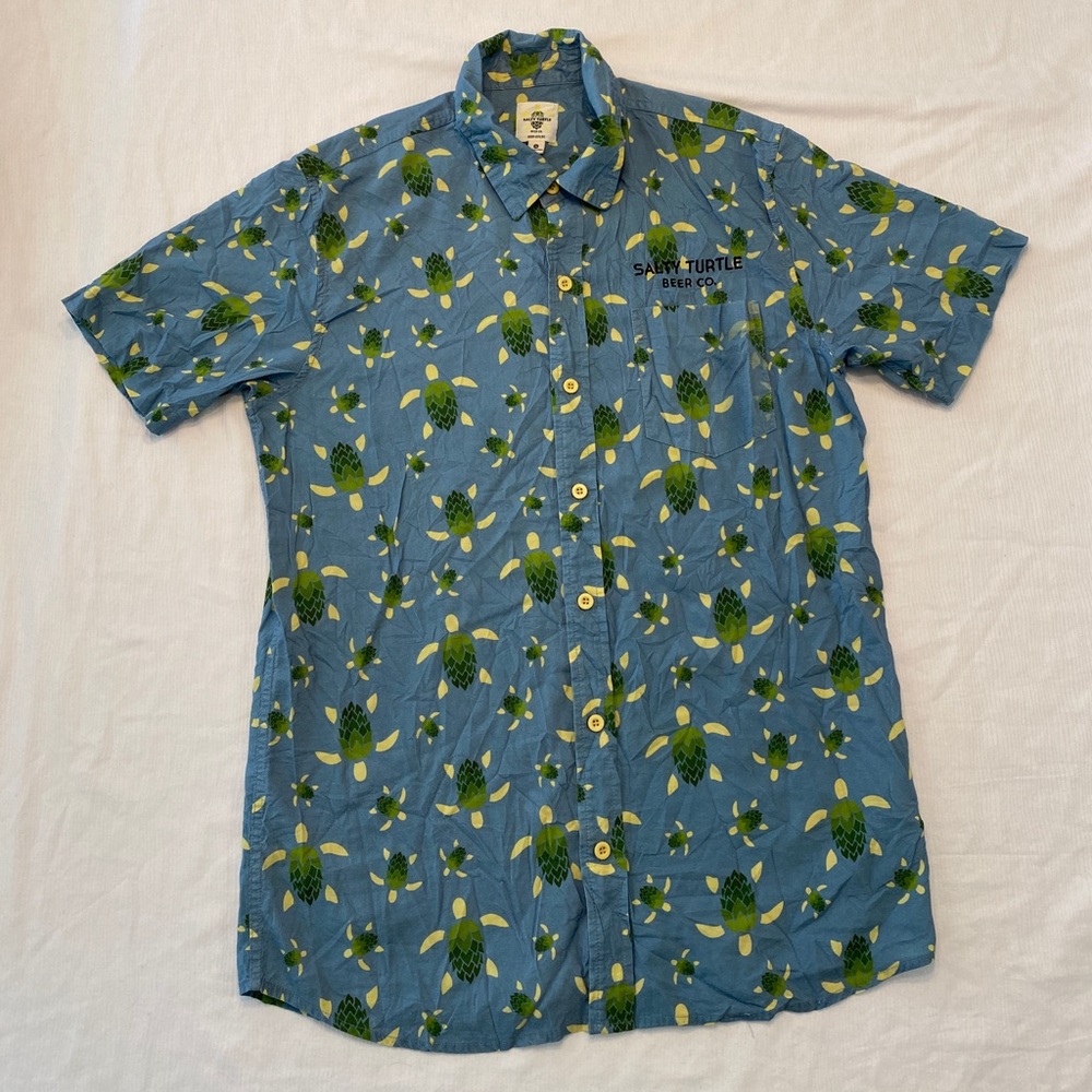 Salty Turtle Beer Co Button Up Shirt - Picture 1 of 11
